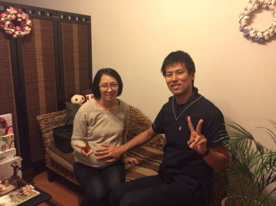 全前置胎盤が治った患者様との写真